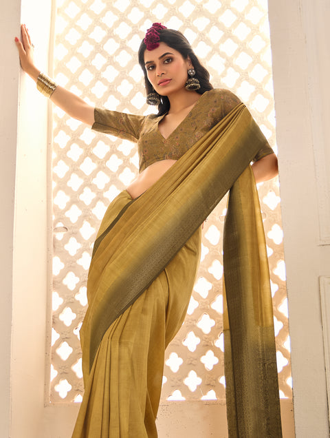 KcPc New beautiful Tissue silk  Banarasi Style Party wear saree STR