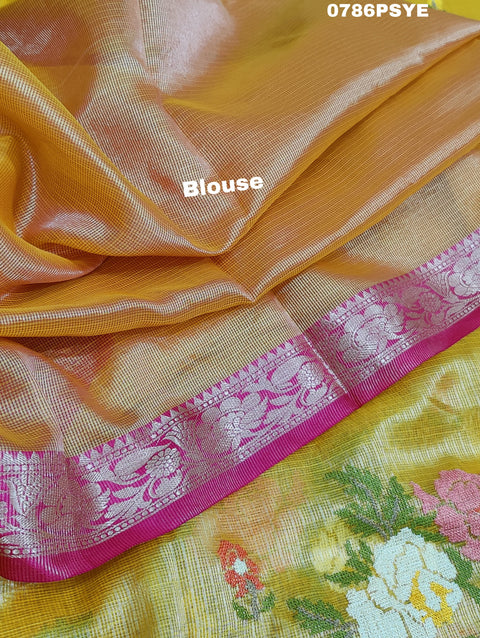 KcPc New Kota Doria Hand Embroidery With Crosia Work Saree  PUSP